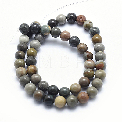 Natural Ocean Agate/Ocean Jasper Beads Strands G-G735-05-6mm-1