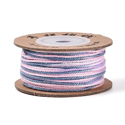 30M Segment Dyed Macrame Cotton Cord OCOR-T018-01K-1