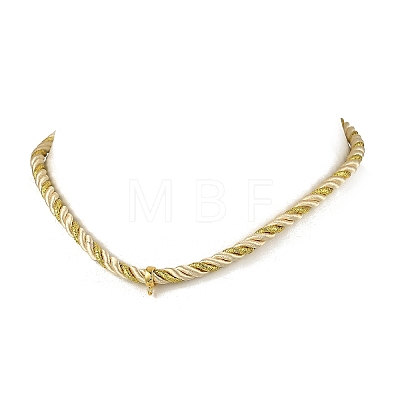 2Pcs 2 Colors Twisted Polyester Cord Necklace Making NJEW-JN06544-1