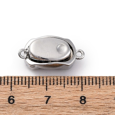 Rectangle Brass Box Clasps KK-P291-48P-02-1