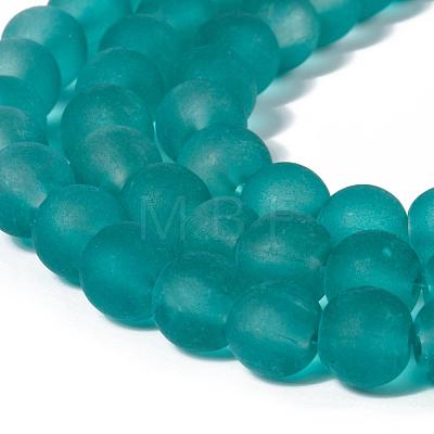 20 Colors Transparent Glass Beads Strands FGLA-X0002-01-8mm-1
