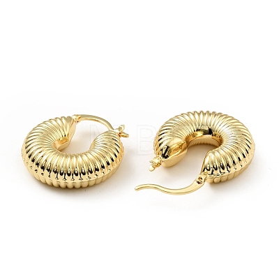 Brass Croissant Chunky Hoop Earrings for Women KK-D080-16G-02-1