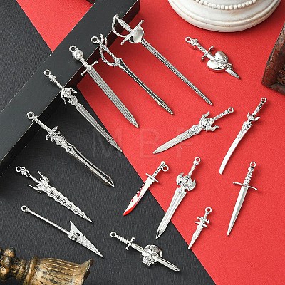 15Pcs 15 Styles Alloy Pendants FIND-YW0004-81-1