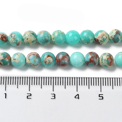 Synthetic Imperial Jasper Dyed Beads Strands G-D077-A01-01C-1