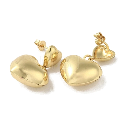 Brass Stud Earrings EJEW-R162-12B-G-1