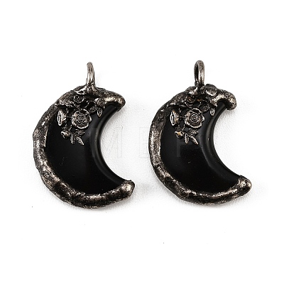 Natural Obsidian Pendants G-H359-05AS-02-1