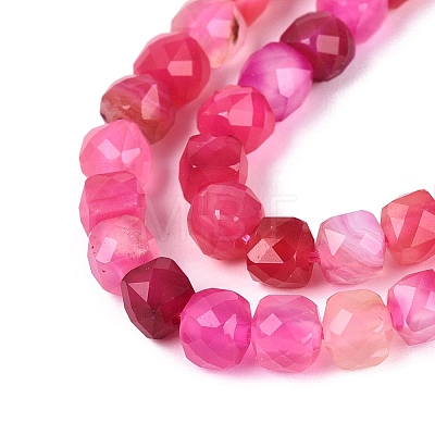 Natural Banded Agate/Striped Agate Beads Strands G-S359-374B-1