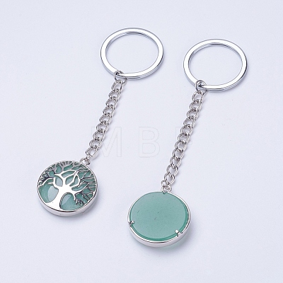 Natural Green Aventurine Keychain KEYC-E023-02F-1