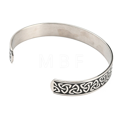 Non-Tarnish 304 Stainless Steel Open Cuff Bangles BJEW-P300-02P-1