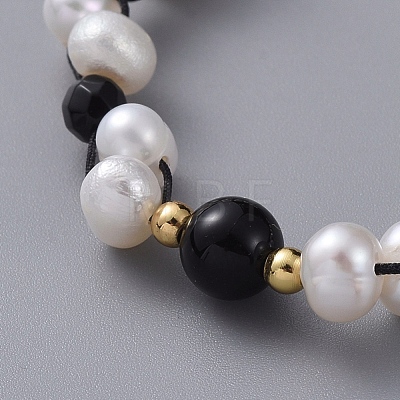 Braided Beads Bracelets BJEW-JB05056-1