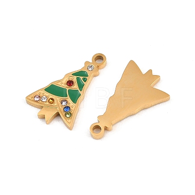 Christmas 304 Stainless Steel Enamel Pendants SA-CBA85C0-02A-G-1