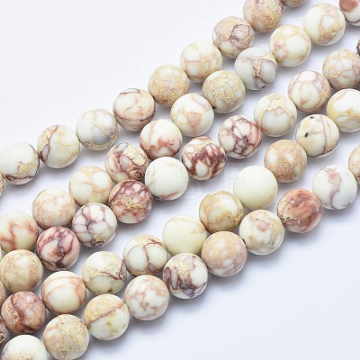 Natural Imperial Jasper Beads Strands G-A175C-10mm-01-1