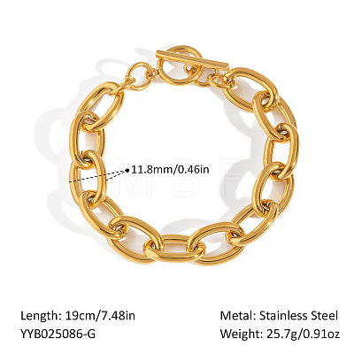 304 Stainless Steel Cable Chain Bracelets for Women HO5603-1-1