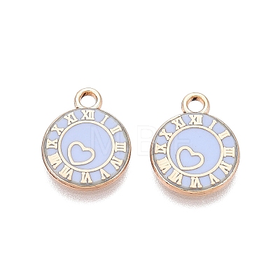 Rack Plating Alloy Enamel Pendants ENAM-N070-01A-03G-03-1