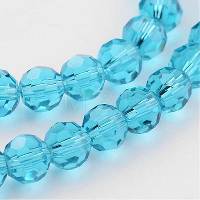 Transparent Glass Bead Strands GLAA-G013-10mm-49-1