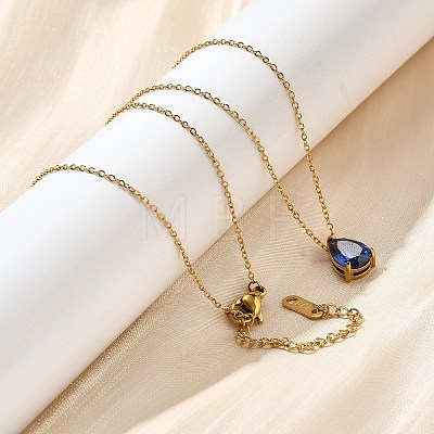 304 Stainless Steel Necklaces NJEW-R022-01G-09-1