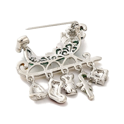 Christmas Theme Sleigh Enamel Pins JEWB-M043-13P-04-1