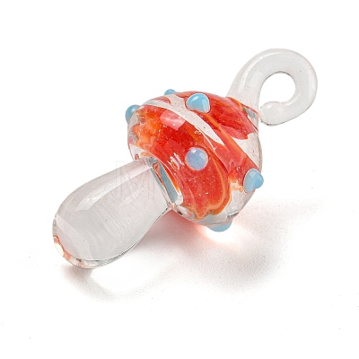 Handmade Lampwork Pendants LAMP-S067-02G-1