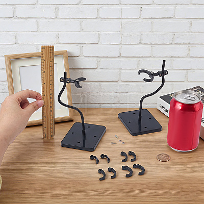 Adjustable Plastic Stand Base Action Figure Display Holder ODIS-WH0030-316B-1