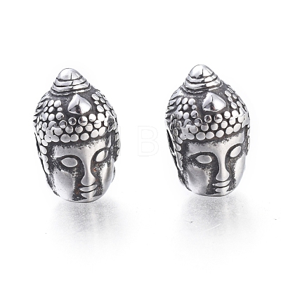 Buddhist 304 Stainless Steel Beads STAS-F243-33AS-1