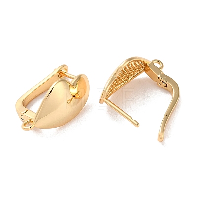 Brass Hoop Earrings Findings KK-B105-05G-02-1