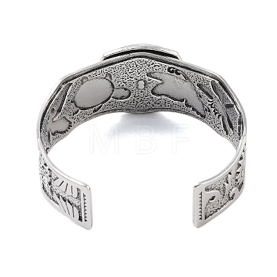 Constellation Alloy Open Cuff Bangles for Women Men BJEW-C064-01AS-06-1