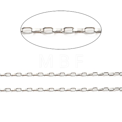 Rhodium Plated 925 Sterling Silver Paperclip Chains STER-F052-08P-1