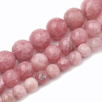 Natural Chalcedony Beads Strands G-S333-6mm-007-1