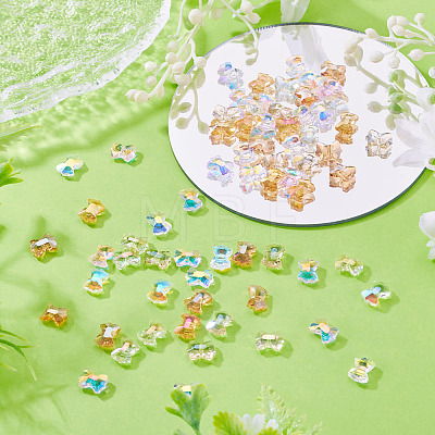 70Pcs 7 Colors Electroplate Glass Beads FIND-TA0010-09-1