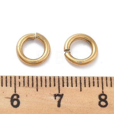 Ion Plating(IP) 304 Stainless Steel Open Jump Rings X-STAS-M081-02G-03-1