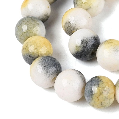 Opaque Ombre Effect Dyed Glass Beads Strands GLAA-Q106-04A-04-1