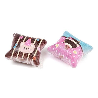 Printed Opaque Acrylic Beads MACR-B838-04-1