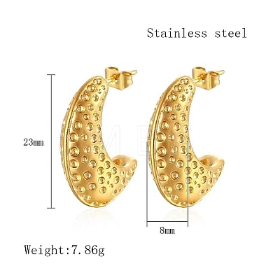 304 Stainless Steel Stud Earrings OQ6832-02-1