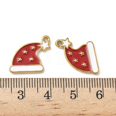 304 Stainless Steel Enamel Pendants STAS-L300-012G-15-1