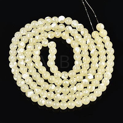 Baking Paint Glass Beads Strands DGLA-N015-6mm-08-1