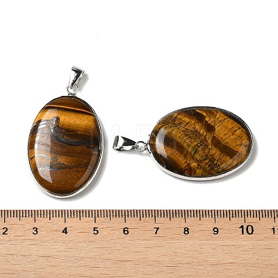 Natural Tiger Eye Pendants G-M415-01P-05-1
