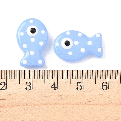 Painted Glass Beads Enamel Beads X-LAMP-D303-04F-1