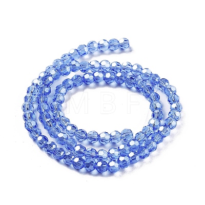 Electroplate Transparent Glass Beads Strands EGLA-A035-T4mm-A14-1