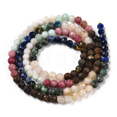 Natural Mixed Gemstone Beads Strands G-D080-A01-02-36-1