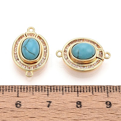 Brass Pave Clear Cubic Zirconia Magnetic Clasps KK-N287-10G-01-1
