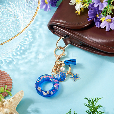 Star Resin & Shell Keychains KEYC-TAC00087-01O-1