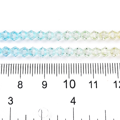 Gradient Color Baking Painted Glass Bead Strands DGLA-A039-T4mm-A012-1