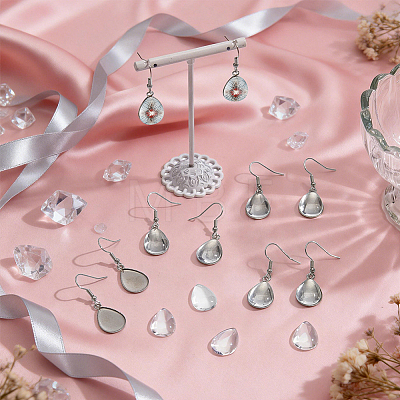 DIY 304 Stainless Steel Teardrop Dangle Earring Making Kits EJEW-UN0003-33-1