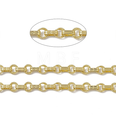 Brass Ring & Rectangle Link Chains CHC-P010-15G-1