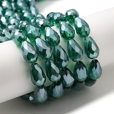 Electroplate Glass Beads Strands EGLA-R008-15x10mm-2-1