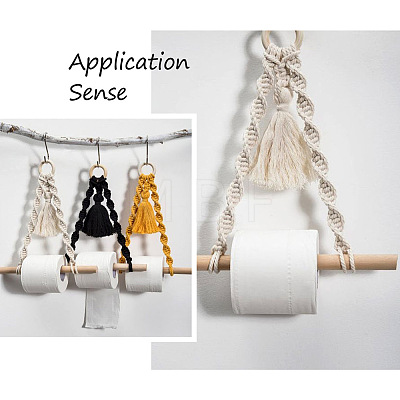 3 Sets 3 Colors Toilet Wall Hanging Hand-Woven Rope Holder HJEW-CF0001-06-1