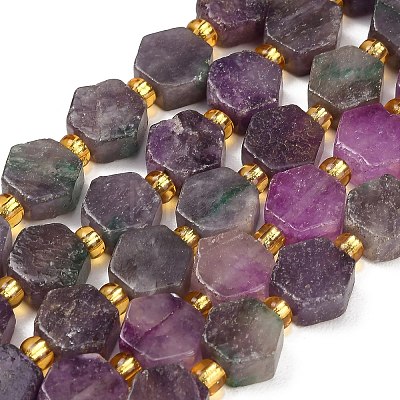 Natural Lepidolite/Purple Mica Stone Beads Strands G-F833-B03-01-1