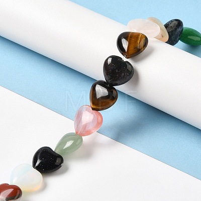 Natural & Synthetic Mixed Gemstone Beads Strands G-K335-01F-1