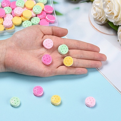 40Pcs 4 Colors Resin Decoden Cabochons RESI-CJ0001-139-1