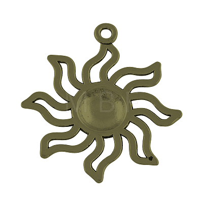 Tibetan Style Alloy Solar Eclipse Pendants TIBEP-R304-004AB-FF-1